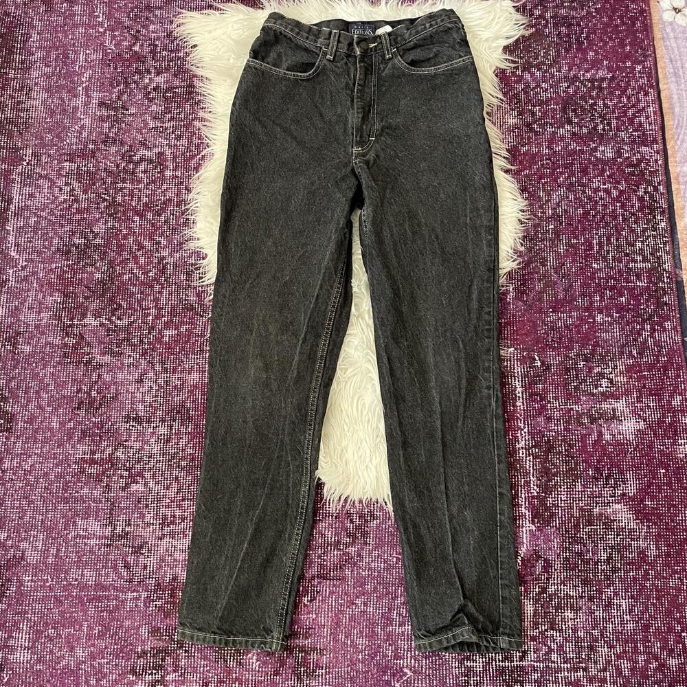 90s vintage black high rise mom jeans